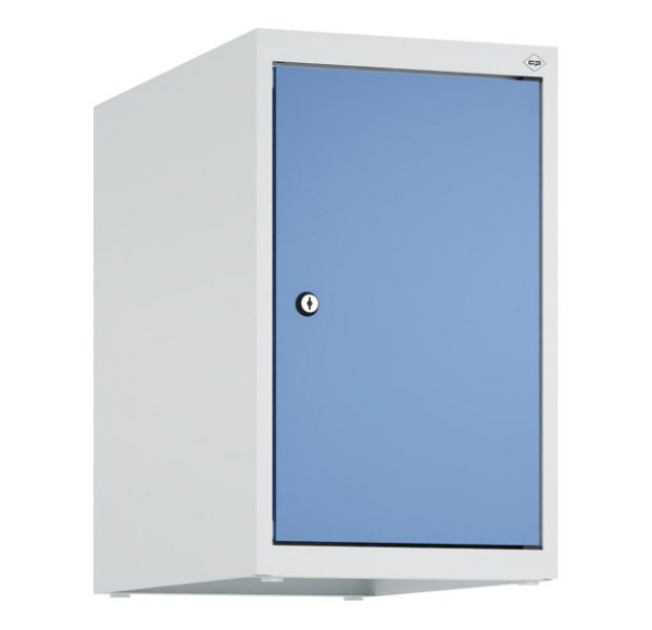 C+P Schrankaufsatz Classic PLUS, Aufsatzschrank, 7035/5023, Zylinderschloss, 500x300x500mm, 1 Abteil, 080090-10 S10020