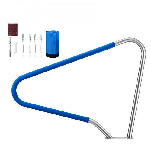 VEVOR Schwimmbad Handlauf 1220x100x915mm, 100kg Tragkraft, Edelstahl 304, rutschfeste Hülle, umfangreiches Zubehör, BXGYCFSDDB4834UDG001V0