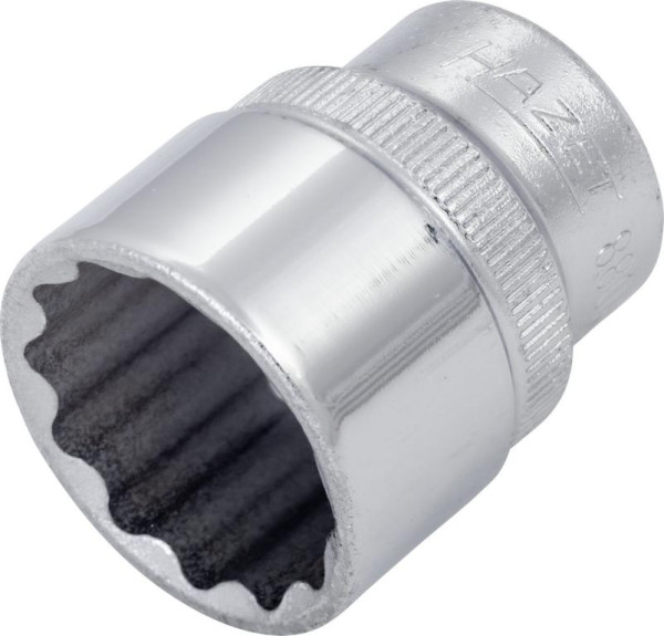 Hazet Steckschlüsseleinsatz, Doppelsechskant, Vierkant hohl 10 mm (3/8 Zoll), Außen-Doppel-Sechskant-Tractionsprofil, 25/32 ", 880AZ-25/32