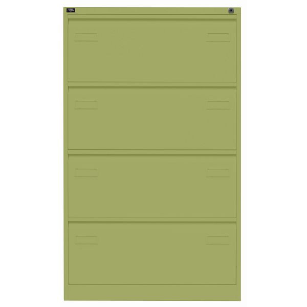 Bisley LIGHT Hängeregistraturschrank LIGHT, doppelbahnig, 4 HR-Schubladen, 604 grün, CDF4604