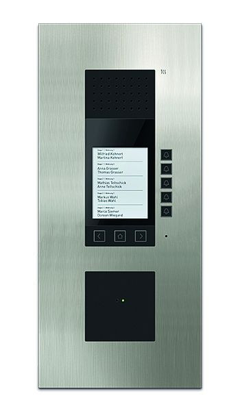 TCS Audio Unterputz Außenstation Serie ADX5 mit Display und BCM Transponderleser für bis zu 30 Wohneinheiten, ADU59080-0030