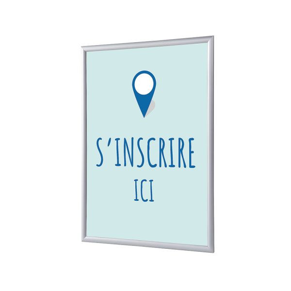 Showdown Displays Klapprahmen A1 Komplettset Hier Anmelden Blau Französisch, KRA1G25LPPI585