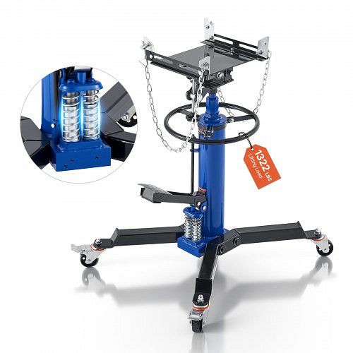 VEVOR hydraulischer Getriebeheber 600 kg, Teleskop mit Pedal & Doppeltele 88-176 cm, Garagen-/Werkstatt Blau, JTSTGS1322LB4PCCN001V0