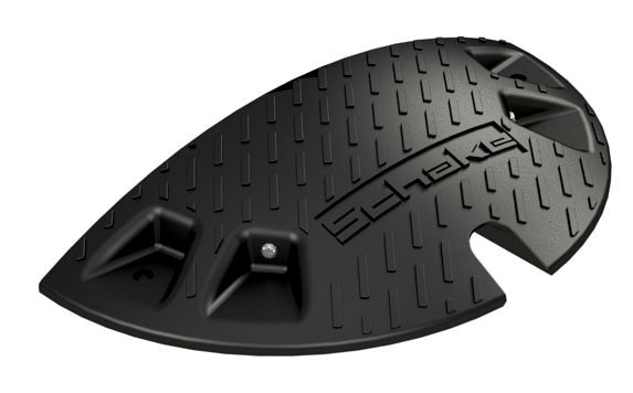 Schake Bodenschwelle Endstück schwarz ohne Adapter Höhe: 60 mm mit Reflektorlinsen Überfahrlänge: 400 mm, 3392-60E