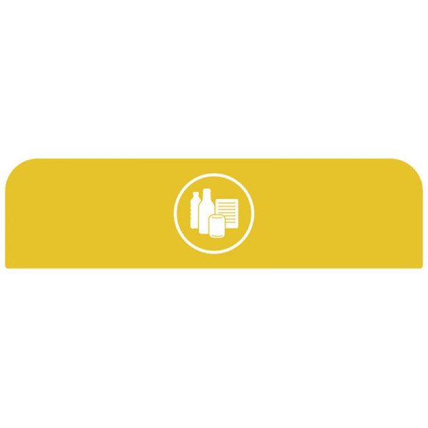 STEIN HGS Configure Recycling-Station Hinweistafel Mixed Recycling, gelb, 125 Liter, FR, 84086.0004