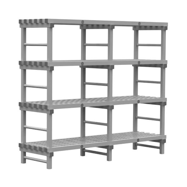 REA Grey Euro-Regal 1800(L)x600(T)x1750(H)mm mit 4 Ständern, 308.264