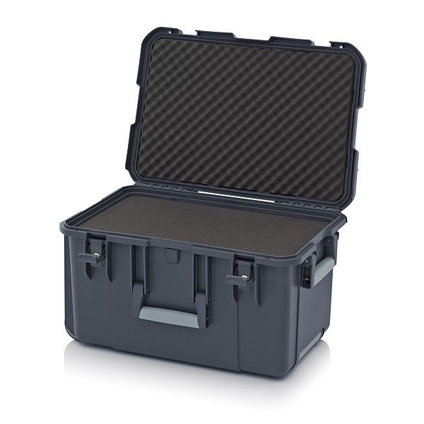 Auer Schutzkoffer Pro Trolley, Anthrazitgrau, mit 2 gleichschließenden Schlössern, Würfelpolster, CP S 6433 B1-7016