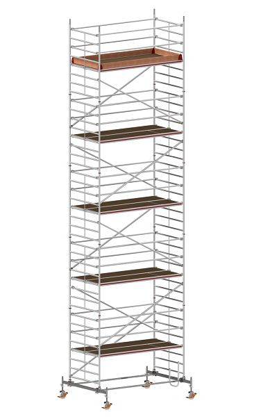 HYMER Fahrgerüst mit Fahrtraverse, Bühnenlänge 2,95 m, Rahmenteilbreite 1,50 m, Reichhöhe 11,60 m, 807311