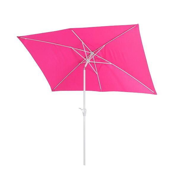 Mendler Sonnenschirm N23, Gartenschirm, 2x3m rechteckig neigbar, Polyester/Alu 4,5kg, pink, 76717