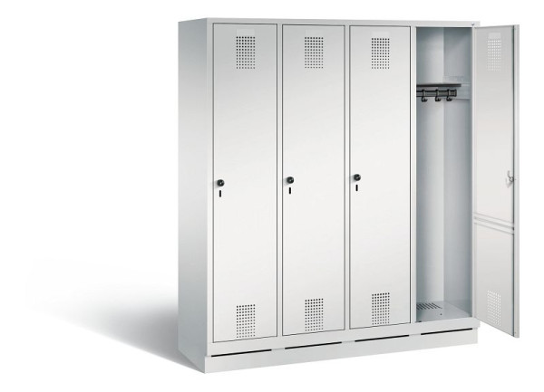 C+P Garderobenschrank Evolo, H1800xB1590xT500mm, Farbe: Lichtgrau, 48020-42 S10001