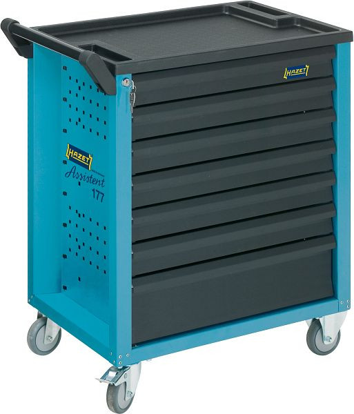 Hazet Werkstattwagen Assistent, Schubladen, flach: 6 x 79 x 527 x 348 mm, Schubladen, hoch: 1 x 164 x 527 x 348 mm, 177-7