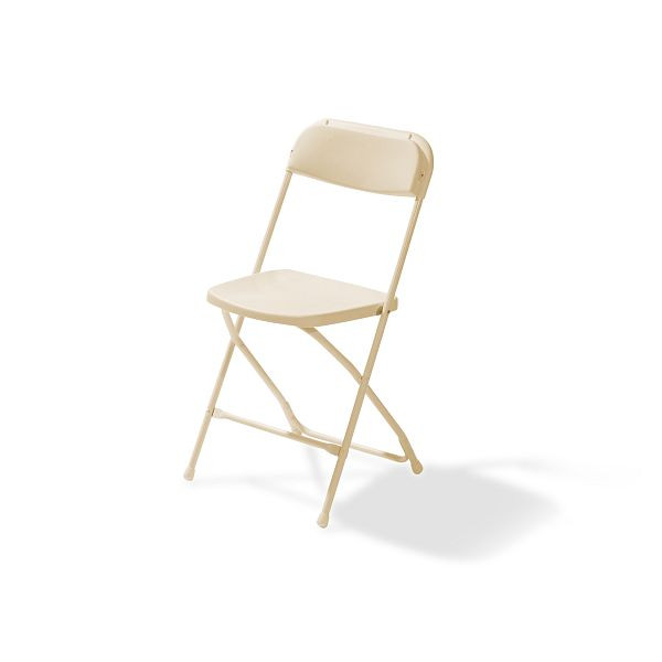 Feros Budget Klappstuhl sand, klappbar und stapelbar, Stahlgestell, 43x45x80cm (BxTxH), 50190