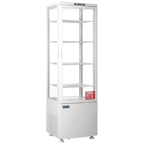 Polar C-Serie Energieeffizienter Kühlschrank mit gebogener Tür Weiß 235Ltr, CX575