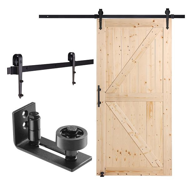 VEVOR Scheunentor Hardware-Kit 1067x2133mm Holz Schiebe Scheunentor Reibungslos, MZGCMTZYS428ATCGPV0