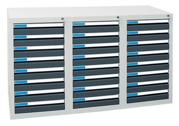 stumpf Schubladenschrank Serie ESTA, RAL 7035/7016, 24 Schubladen (24x100 mm), 7603171