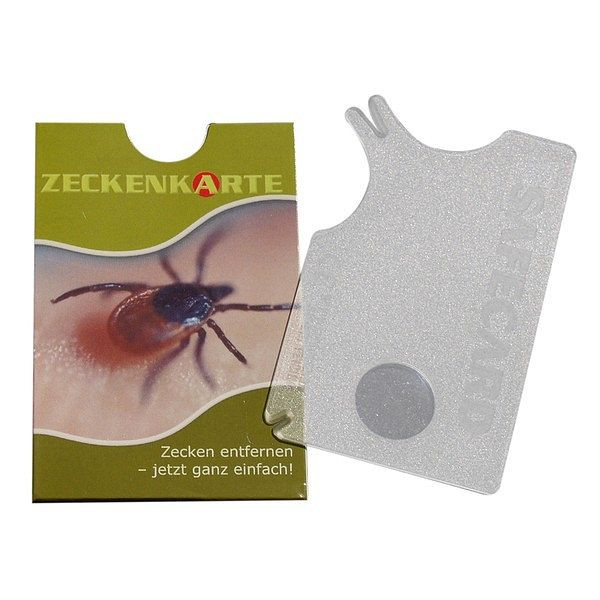 WERO Zeckenkarte mit Lupe zum Entfernen von Zecken im Scheckkartenformat, 250219
