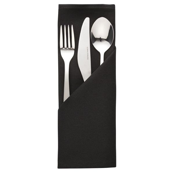 Mitre Essentials Occasions Servietten schwarz 51cm, VE: 10 Stück, HB561