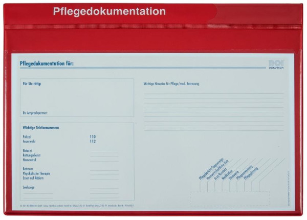 BOI PVC-Pflegedoku-Mappe, rot, system-line, 9209-00948