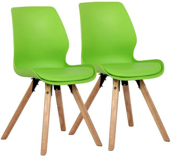 CLP 2er Set Stuhl Luna Kunststoff, grün, 322279, 4251756491307