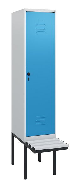 C+P Umkleidespind Classic PLUS, 1950x400x815mm, 7035/5012, Drehriegel, 0800405-12 S10034
