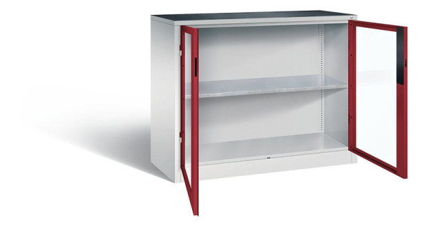 C+P Werkzeugschrank Acurado, H1000xB1200xT500mm, Farbe: Lichtgrau / Rubinrot, Muldengriff, 8831-055 S10181