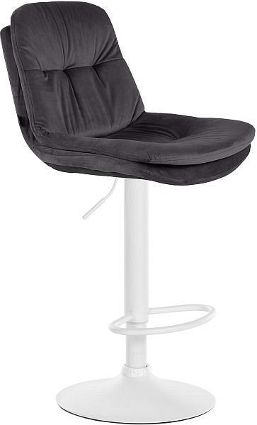 CLP Barhocker Laurel Samt weiß, schwarz, 323968, 4255716317188
