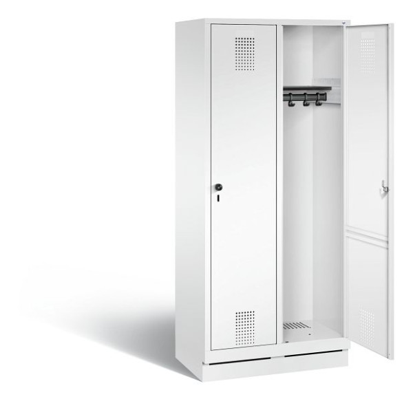 C+P Garderobenschrank Evolo, H1800xB810xT500mm, Farbe: Verkehrsweiß, 48020-22 S10712
