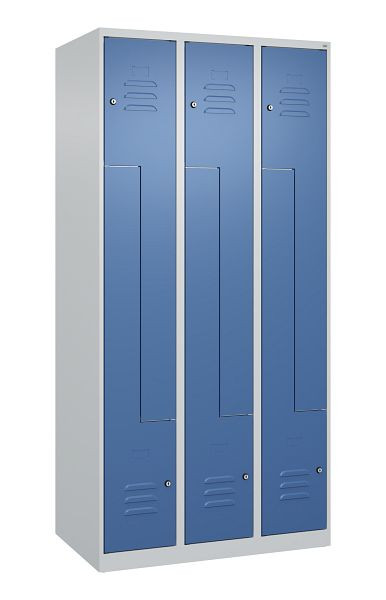 C+P Z-Spind Classic PLUS, 6 Abteile, 1850x900x500mm, 7035/5023, Zylinderschlösser, 080003-306 S10005