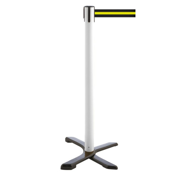 Stein HGS Personenleitsystem -P-Line Compact-, weiß, schwarz/gelb/schwarz waagerecht (gestreift), mit Gurtendstück (Standard), 34870-0602