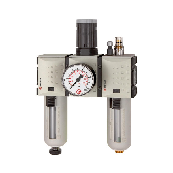 Riegler Wartungseinheit 3-teilig »FUTURA«, PC-Behälter, BG 2, G 3/8, 0,1 - 1 bar, HA, 139568