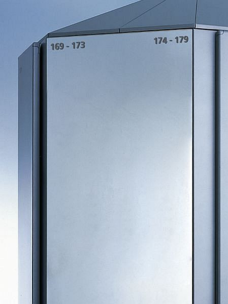 C+P selbstklebende Nummerierung, 3-stellig, Farbe: Weißaluminium, 4500-74965