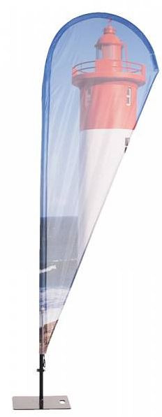 Showdown Displays Beachflag Alu Tropfen-Form 435cm Eco-Druck, BFAD435G-ECO