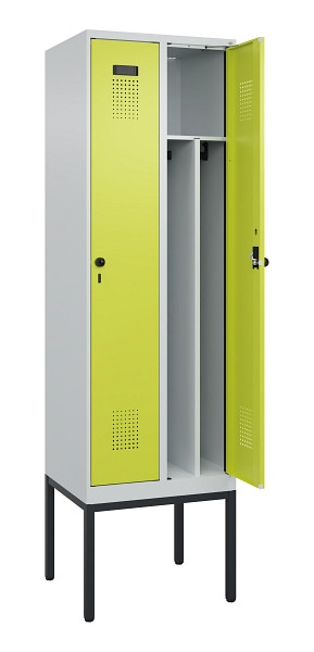 C+P Spind Evolo PLUS, Gestell, 2 Abteile, 2120x600x500mm, 7035/0024, Verschluss Drehriegel, 0490307-20F S10015