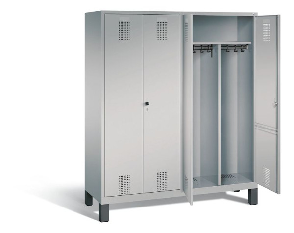 C+P Schwarz-Weiss-Spind Evolo, H1850xB1590xT500mm, Farbe: Weißaluminium, 48012-42 S10046