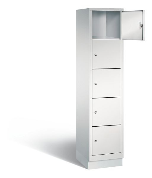 C+P Schließfachschrank Evolo, H1800xB420xT500mm, Farbe: Lichtgrau, 48020-125 S10010