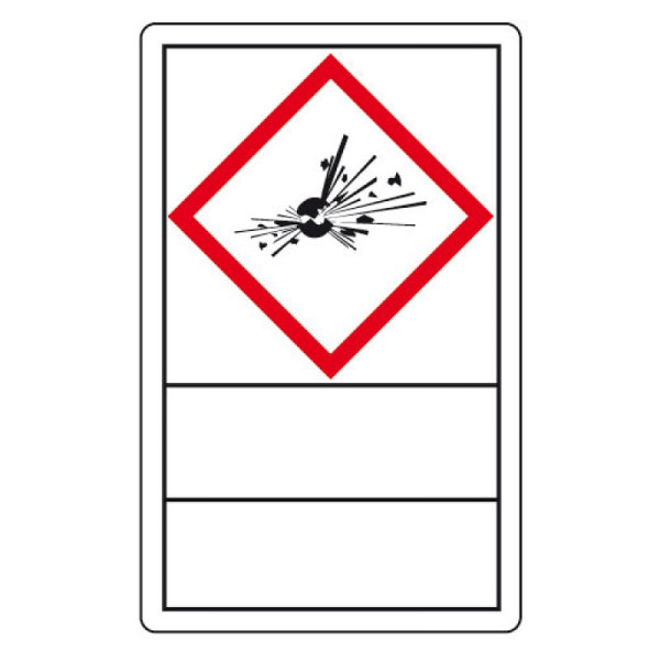Stein HGS GHS-Gefahrstoffsymbole, mit Beschriftungsfeld, 35 x 55 mm, Ätzend, 31.b1025-05