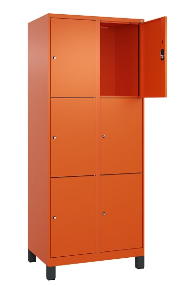 C+P Schließfachschrank Evolo PLUS, mit Füßen, 6 Fächer, 1950x800x500mm, 2004/20, 049010-223 S10023