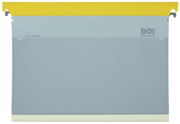 BOI Befundmappe, OP DBMK 0-B.2, Schlauchmechanik, gelbe Kopfleiste, gelbe Planenfolie, 9208-00864