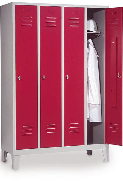 Bedrunka+Hirth Stahlkleiderschrank, 900 x 500 x 1850 mm, Drehriegelverschluß für Vorhängeschloß, 06.01.330