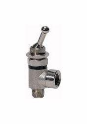 Riegler 2/2-Wege-Kipphebelventil, Druckanschluss beidseitig, Anschluss Schnellverschraubung, 107013