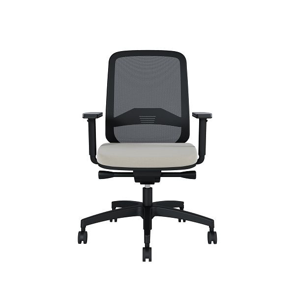 Bisley Bürodrehstuhl Bali, Rückenlehne aus Netzbezug, Mit Armlehnen Kunststofffußkreuz, TN9811 chalk, BALIKLRT0015TN9811