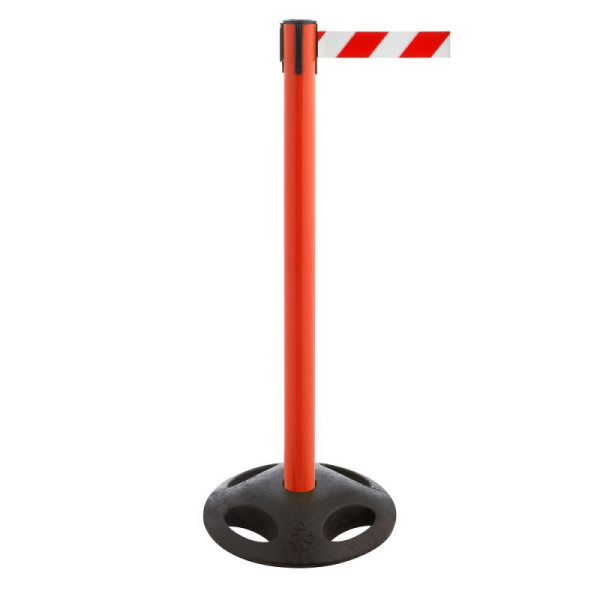 Stein HGS Personenleitsystem -P-Line Utility-, rot, rot/weiß diagonal (schraffiert), mit Gurtendstück (Standard), 12828d-1302