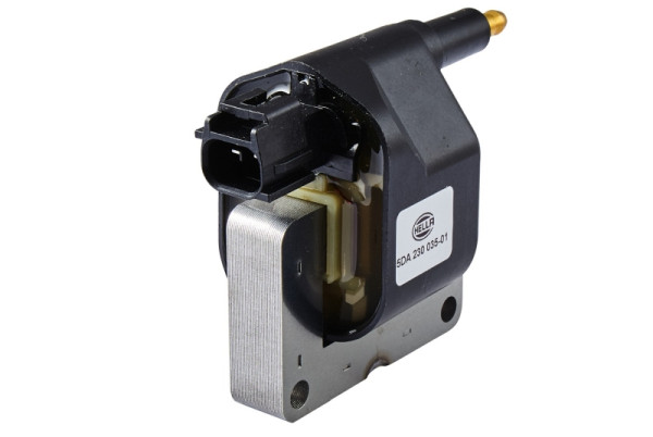 HELLA Zündspule, 2-polig, Zündspule zum Verteiler, geschraubt, 5DA 230 035-011