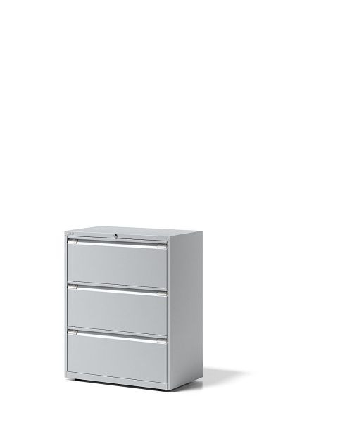 Bisley Schubladenschrank Essentials, 3 Schubladen à H 304 mm, lichtgrau, YESF0810645