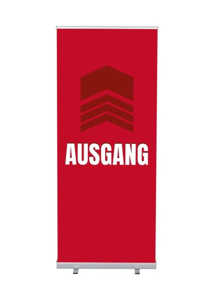 Showdown Displays Roll-Banner Budget 85 Komplettset Ausgang Rot Deutsch, RBB085LSFI384