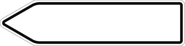 Moedel Pfeilwegweiser weiß ohne Text, Aluminium 1,8mm, einseitig, nicht reflektierend, 1400x350 mm, 52417