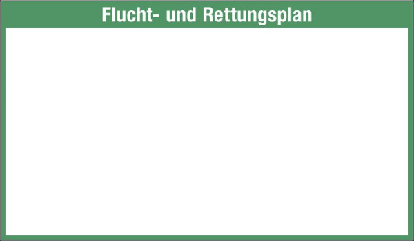 Moedel Flucht- und Rettungsplan ohne Legende, Kunststoff, 1204x704 mm, 57144
