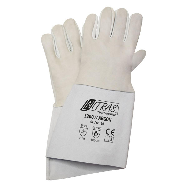 NITRAS Handschuh ARGON-Schweißer, 35cm, Größe: 10, VE: 150 Paar, 3200-10