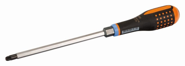Bahco Schraubendreher, Ergo™, PZ 1, 100 mm, durchgehende Sechskantklinge mit Sechskantansatz und massiver Schlagkappe, BE-8810TB