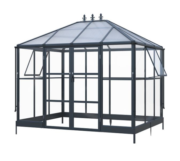 Westmann Gewächshaus Suprema M Schwarz, 215x284x243cm, ISPBL-N2A